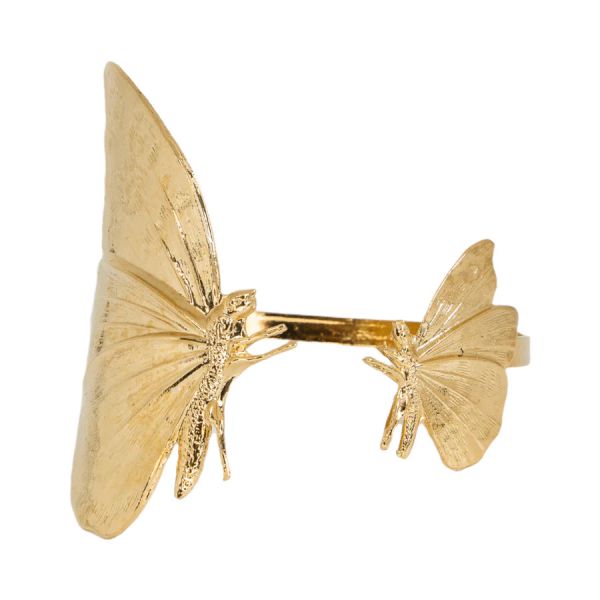 PULSERA DOBLE MARIPOSA ORO