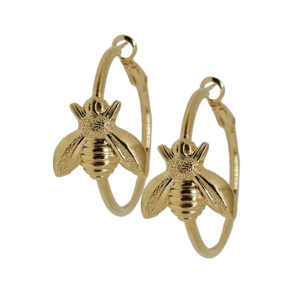 PENDIENTES ARO ORO ABEJA