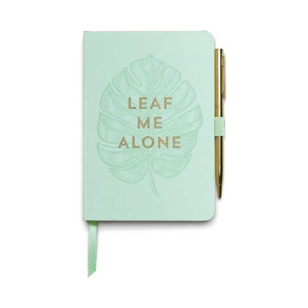 VINTAGE NOTEBOOK - LEAF ME ALONE