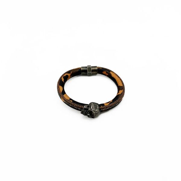 PULSERA CALAVERA CAMUFLAJE NARANJA